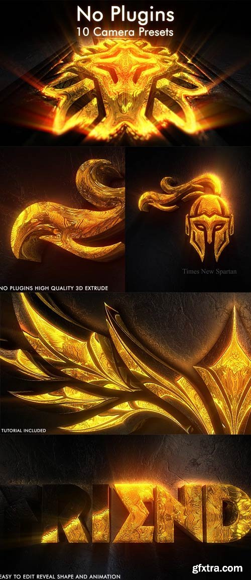 Videohive - Shining Gold Cinematic Logo and Titles Epic Reveal - 22879902