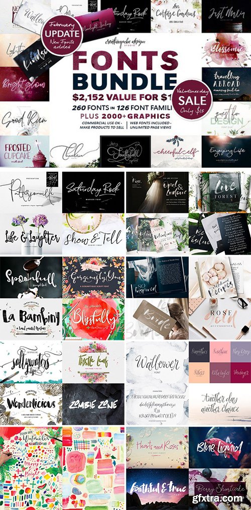 CM - 126 Fonts Bundle 1778651