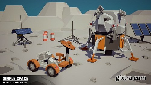 Simple Space - Cartoon Assets Low-poly 3D model