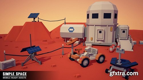 Simple Space - Cartoon Assets Low-poly 3D model