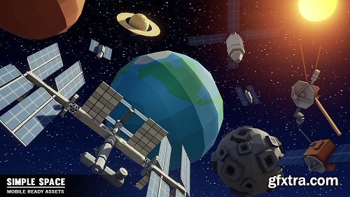 Simple Space - Cartoon Assets Low-poly 3D model