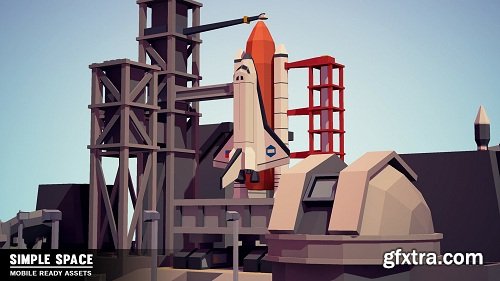 Simple Space - Cartoon Assets Low-poly 3D model