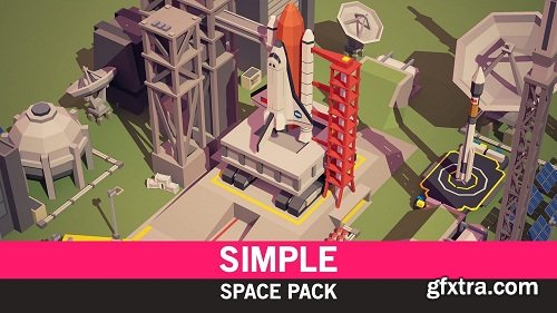 Simple Space - Cartoon Assets Low-poly 3D model