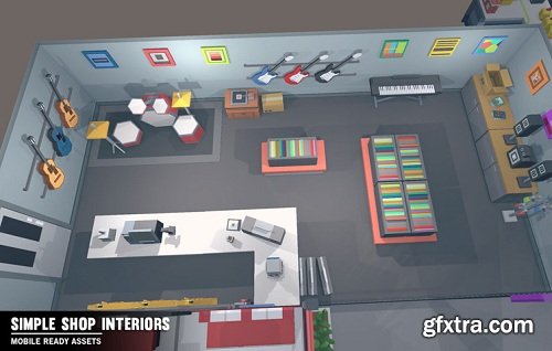 Simple Shop Interiors - Cartoon Assets