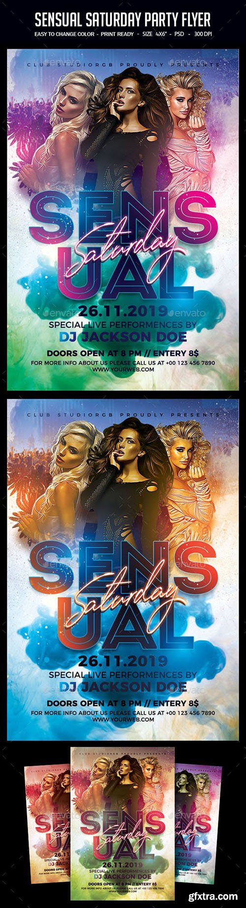 GraphicRiver - Sensual Saturday Party Flyer 23161125