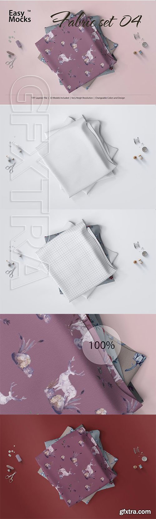 CreativeMarket - Fabric Mockup set 04 3387263