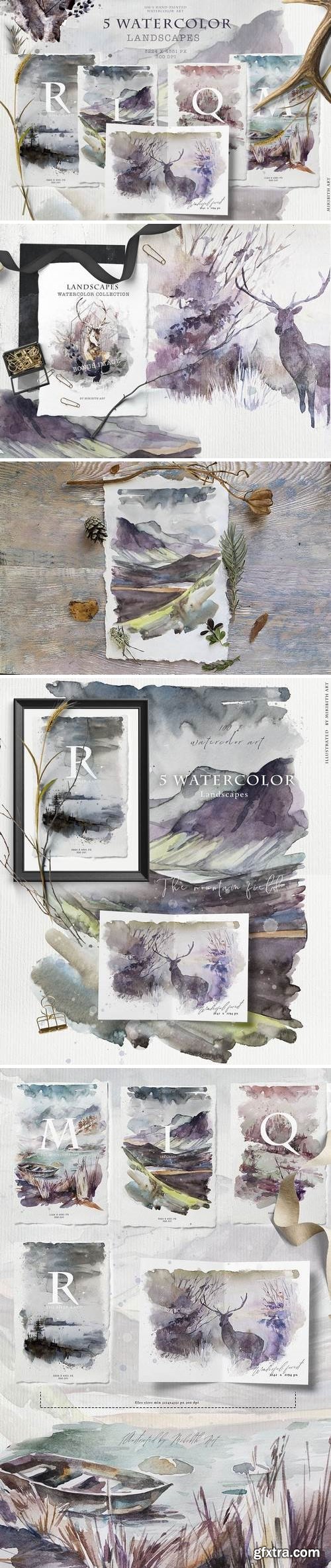 Landscapes watercolor