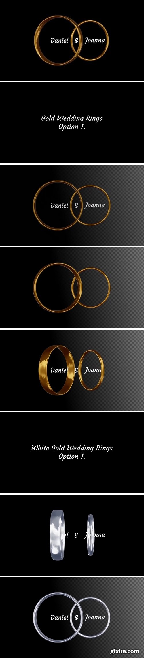 MotionArray Rotating Wedding Rings 85579