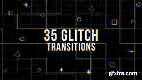 MotionArray 35 Glitch Transitions 174325