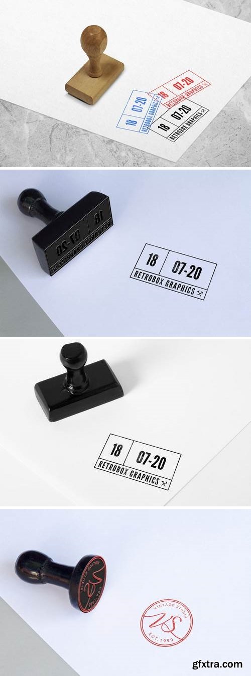 Multipurpose Rubber Stamps Mock Up