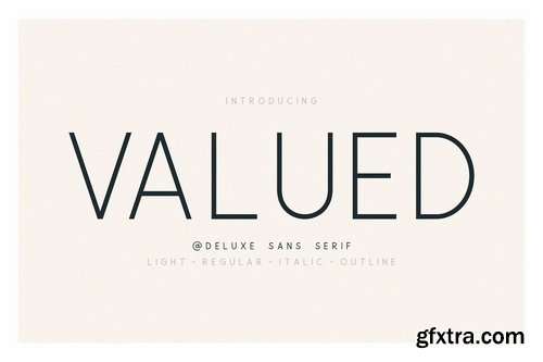 CM - Valued - A Deluxu Sans Serif Family 3445247