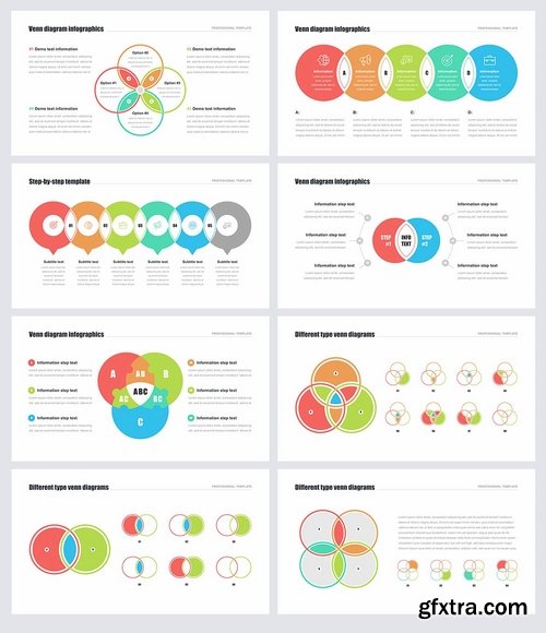 Venn Diagrams Pack for Powerpoint Keynote and Google Slides Templates