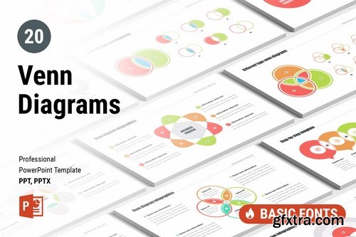 Venn Diagrams Pack for Powerpoint Keynote and Google Slides Templates