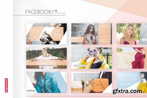 Fashion Pastel Elegant Facebook Ad Template