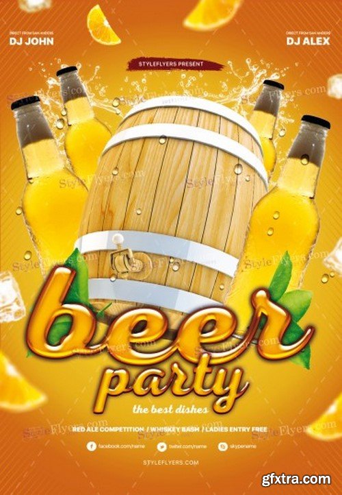 Beer Party 3 PSD Flyer Template