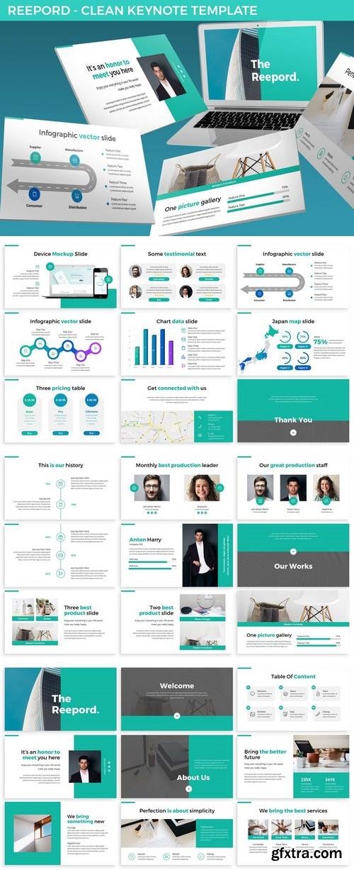 Reepord - Clean Keynote Template