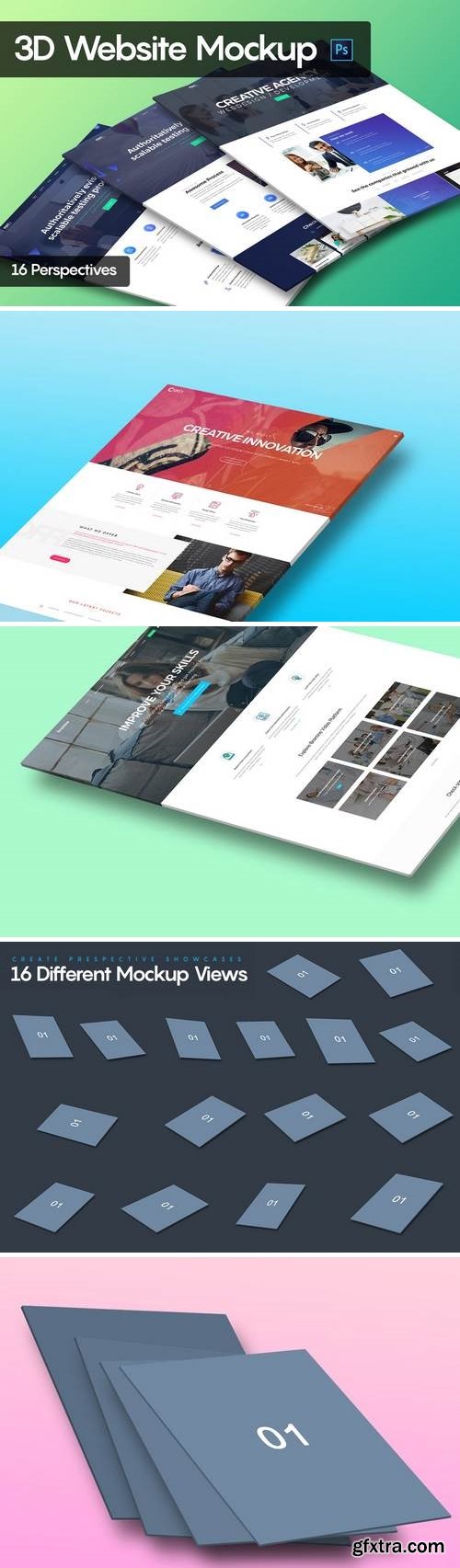 3D Website Mockup