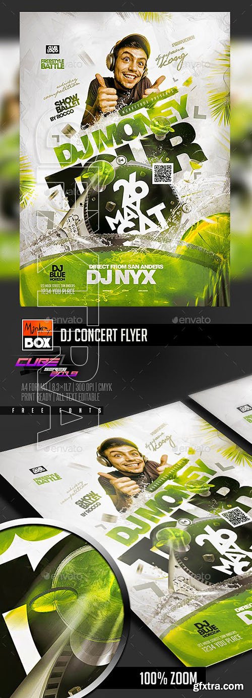 GraphicRiver - Dj Concert Flyer 23166672