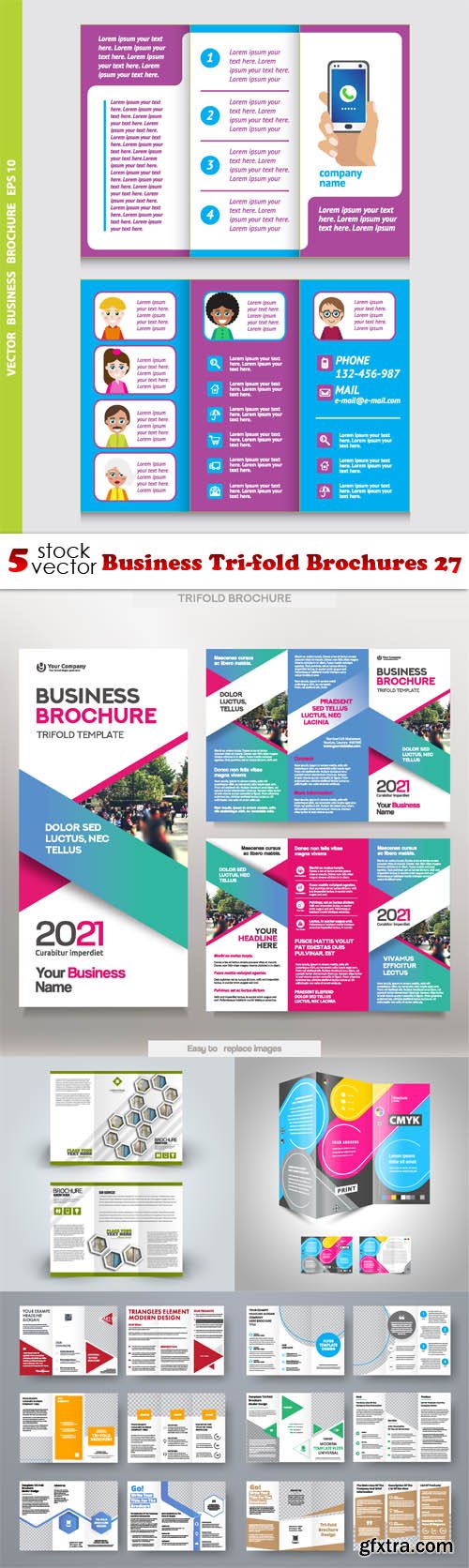 Vectors - Business Tri-fold Brochures 27