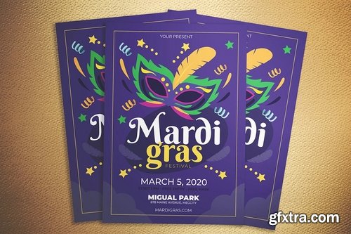 Mardi Gras Fest Flyer