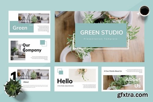 Green Studio - Powerpoint Keynote and Google Slides Templates