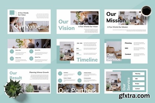 Green Studio - Powerpoint Keynote and Google Slides Templates