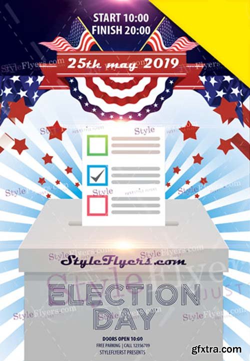 Election Day V1 2019 Flyer PSD Template