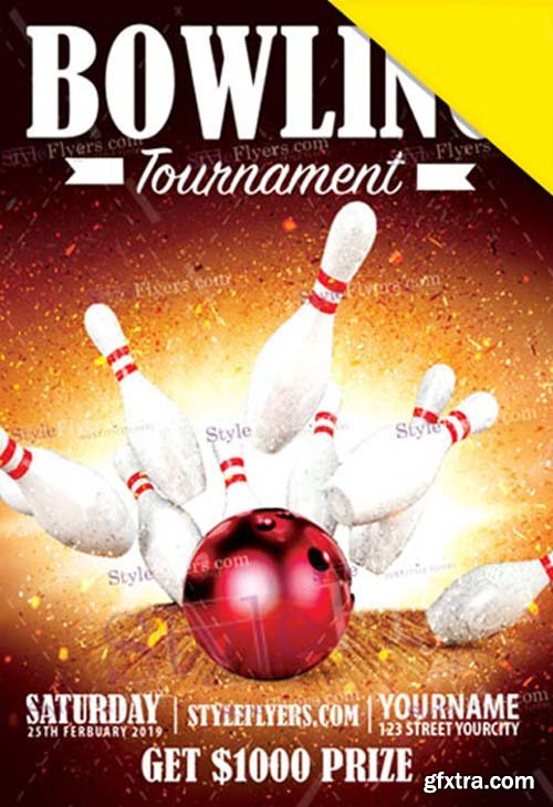 Bowling Tournament V1 2019 PSD Flyer Template