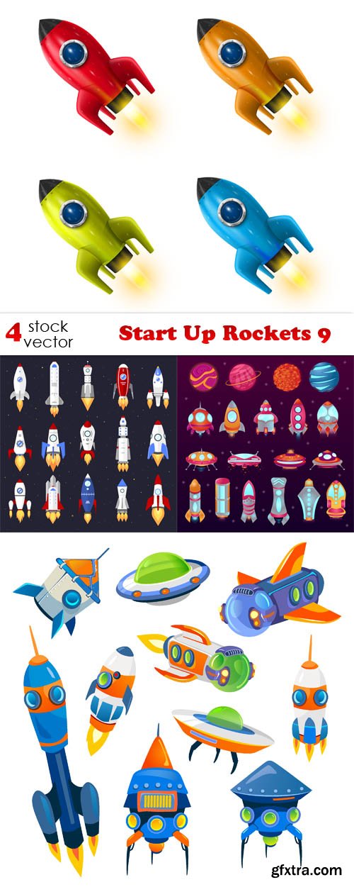 Vectors - Start Up Rockets 9