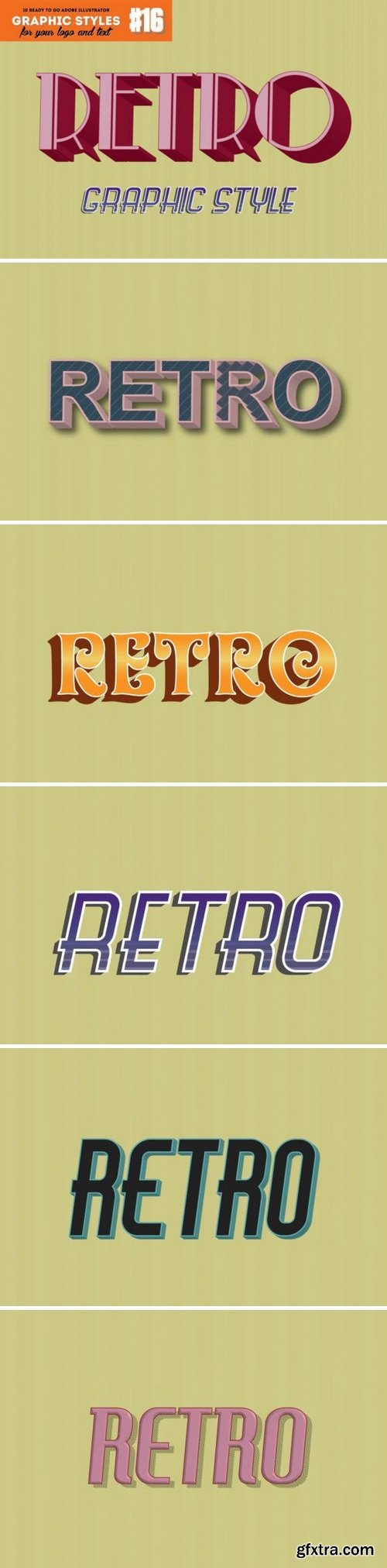 10 Retro / Vintage Style for Adobe Illustrator