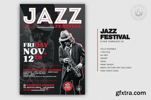 Jazz Festival Flyer Template V3