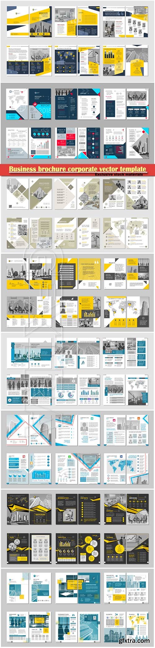 Business brochure corporate vector template, magazine flyer mockup # 27