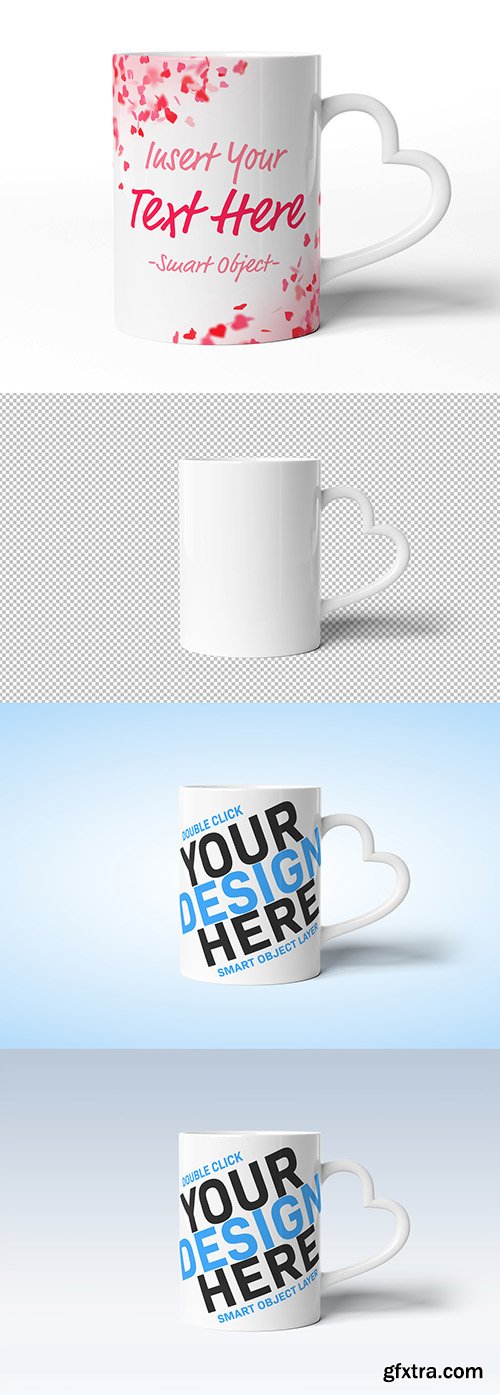 Mug with Heart Shaped Handle Mockup 247831860