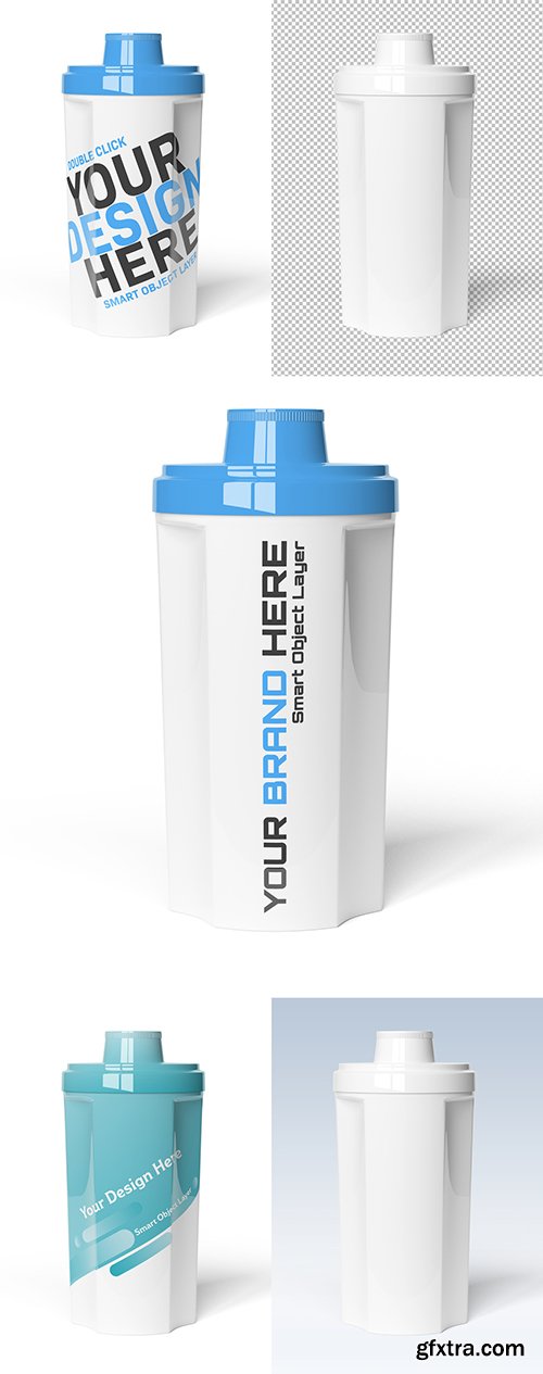 Protein Shaker on White Background Mockup 247831875