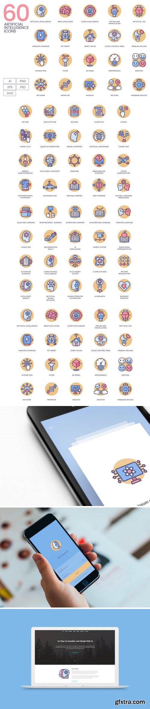 60 Artificial Intelligence Icons | Butterscotch