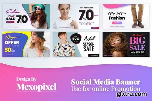 Social Media Banner For Promotional PSD Templates