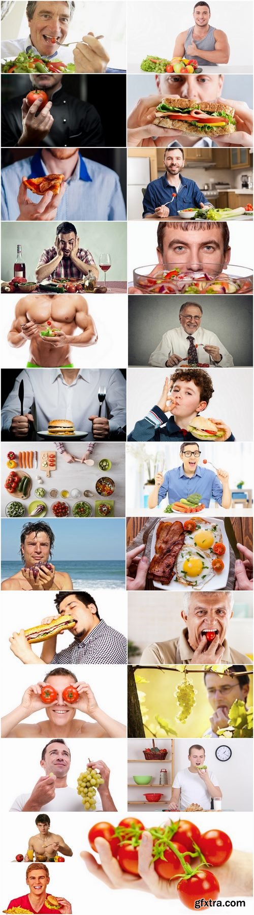 Man guy eating vegetables fruit hamburger sandwich burger 25 HQ Jpeg