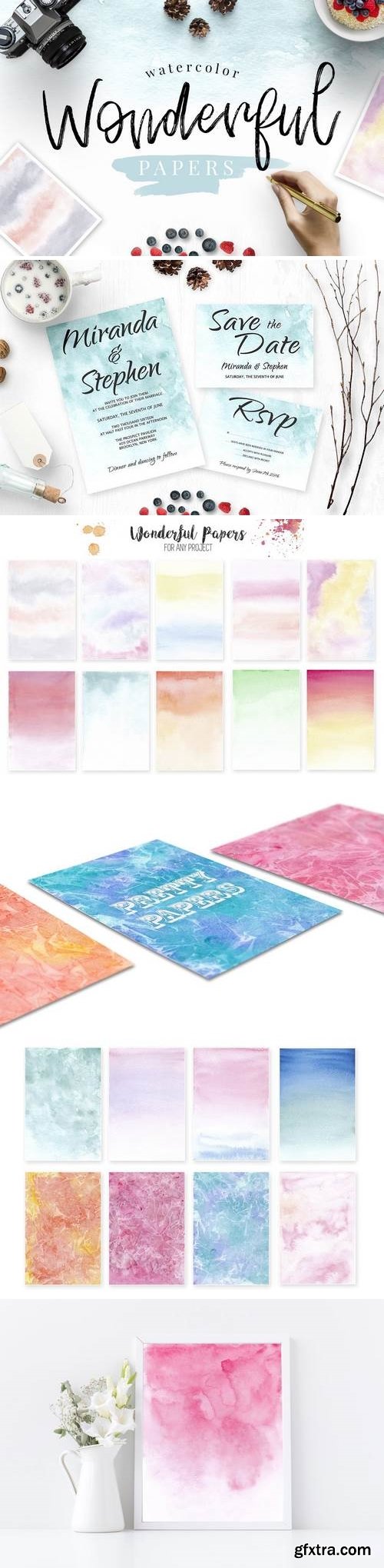 Watercolor Wonderful Papers