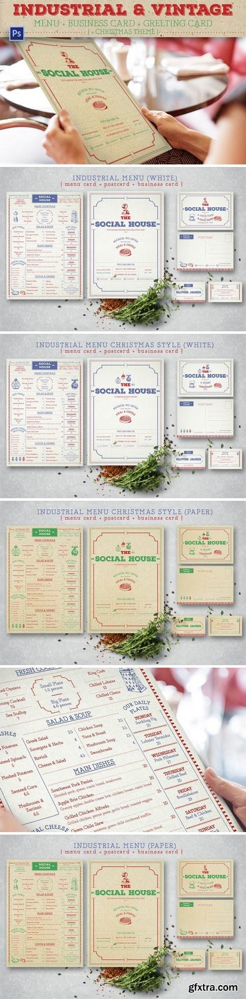 Industrial Vintage Menu