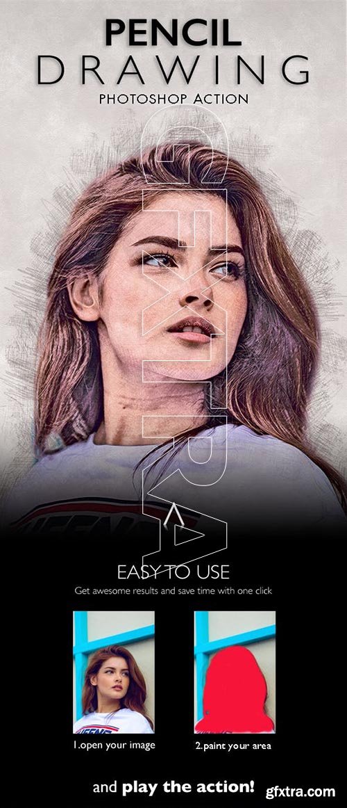 GraphicRiver - Pencil Drawing Photoshop Action 23225555