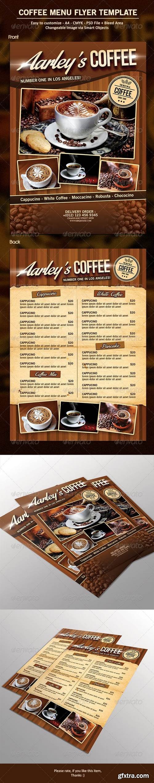 Graphicriver - Coffee Menu Flyer 7000144