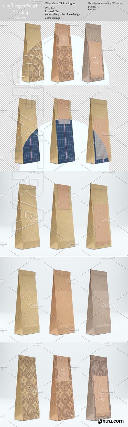 CreativeMarket - Craft pouch mockup PSD mockup 3459528