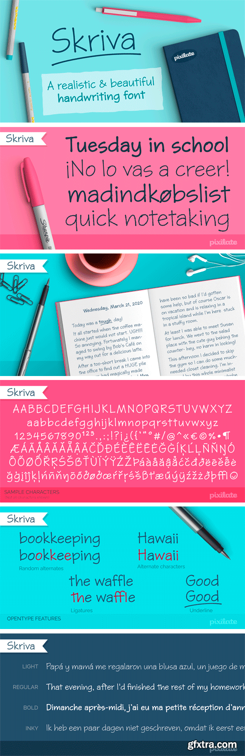 Skriva Font Family