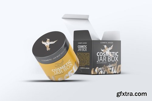 Cosmetic Jar & Box Mock-up