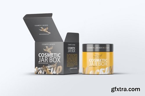 Cosmetic Jar & Box Mock-up