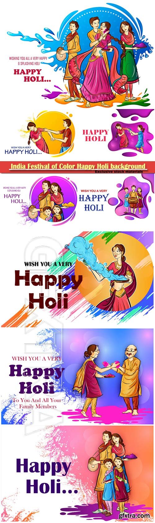 India Festival of Color Happy Holi background