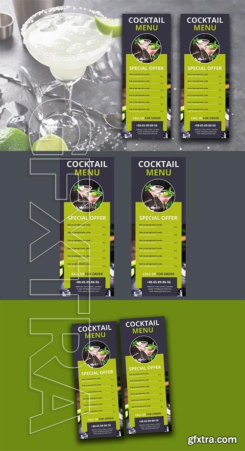 CreativeMarket - Cocktail Menu Template 3260409