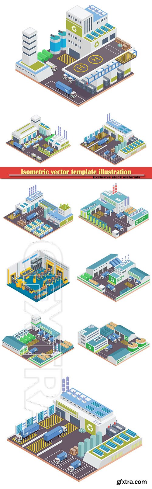 Isometric vector template illustration # 37