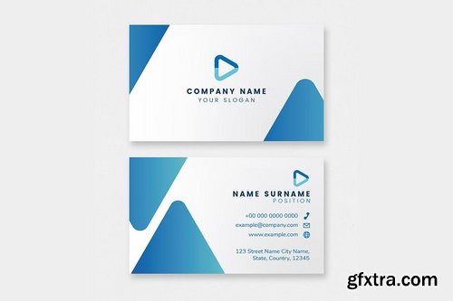 Professional Blue Business Card Template