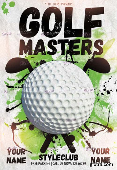 Golf Masters V1 2019 PSD Flyer Template